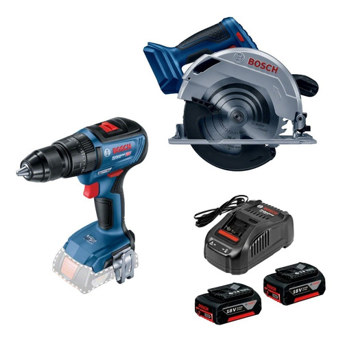 Combo Bosch Taladro Y Sierra Circular + Cargador Y 2baterías