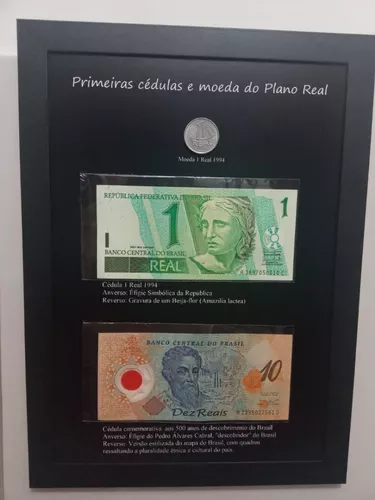 Par de Notas Cédulas de 1 Real e 10 Reais de Plástico, Produto Vintage e  Retro Real Usado 90118586