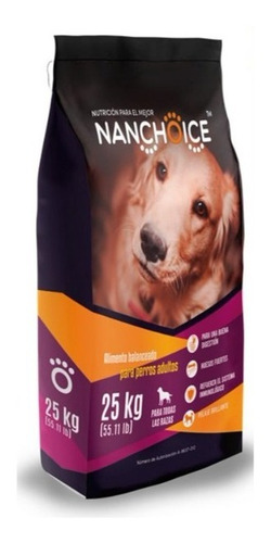 Alimento Para Perro Todas Las Razas Nanchoice De 25 Kg