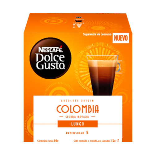 Imagen 1 de 1 de Café colombia lungo en cápsula Nescafé Dolce Gusto