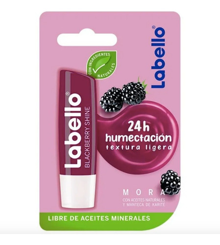 Bálsamo Labial Labello Con Karite Sabor Mora 3 Pzas De 4.8gr