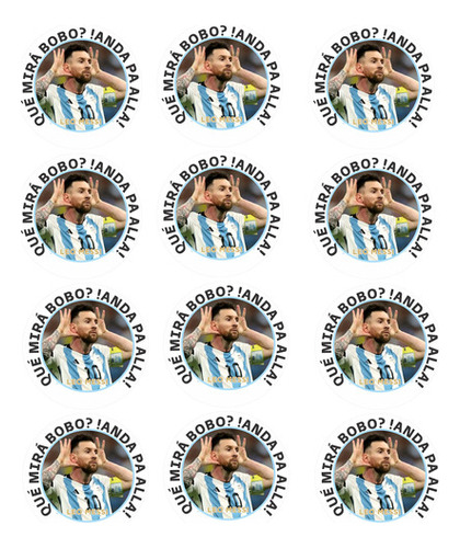 Stickers Calcos De Vinilo Autoadhesivo Messi Que Mira Bobo
