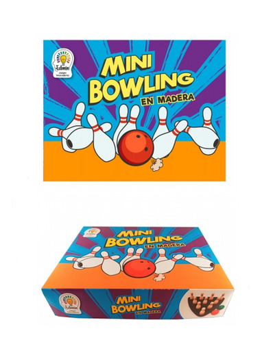 Mini Bowling De Madera Juego De Mesa Bolos