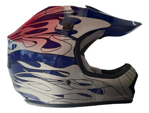 Casco Infantil Tipo Cross Con Googles Y Guantes  Colores