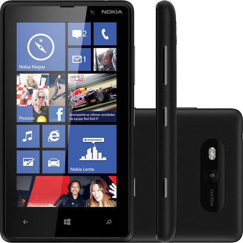 Smartphone Nokia Lumia 820 Preto - 3g - 8gb - 8mp - Tela 4.3