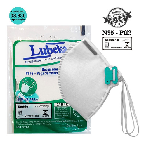 Imagem 3 de 8 de 20 Máscaras Hospitalar Proteção Pff2s N95 Inmetro E Iso9001
