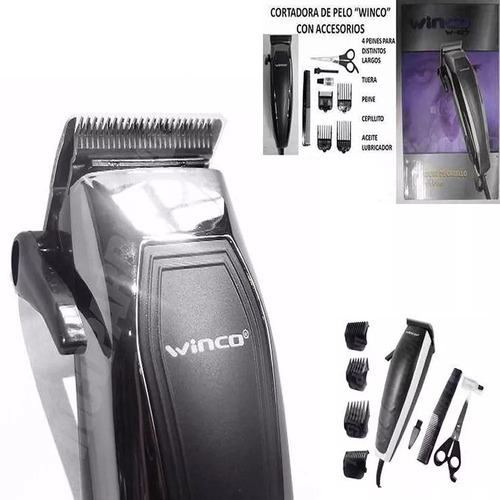 Cortadora De Cabello Winco W-617 + Accesorios Local Recoleta