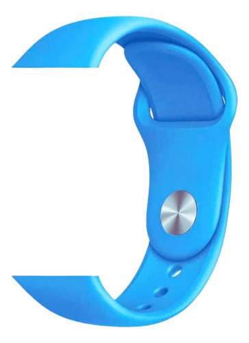 Pulseira Silicone Sport Compatível Apple 38/40 42/44 45/49 Cor Azul Piscina