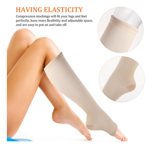2 Pares De Medias Elásticas Para Pantorrillas, Calcetines De