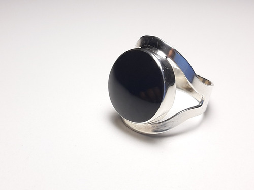 Anillo Plata Peruana 950 Con Onix 5,4grs