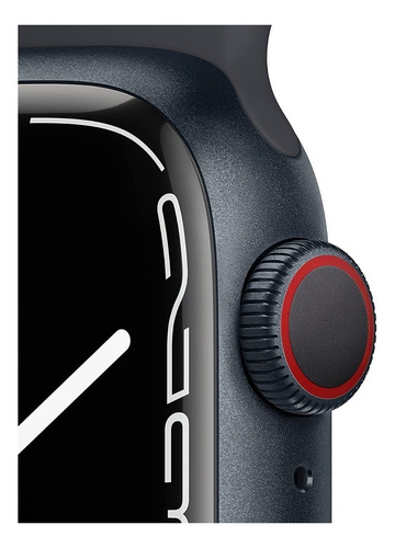 Imagen 3 de 6 de Apple Watch Series 7 (GPS, 41mm) - Caja de aluminio color azul medianoche - Correa deportiva azul medianoche
