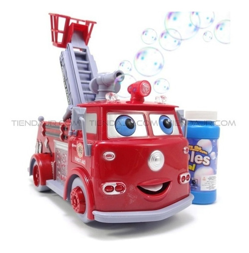 Carro De Bomberos Burbujero Lanza Burbujas