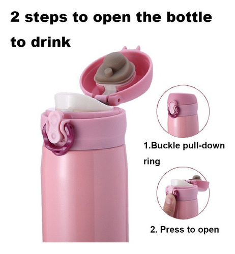 500/350ml Botella De Agua Unicornio Para Niñas Acero Inoxida