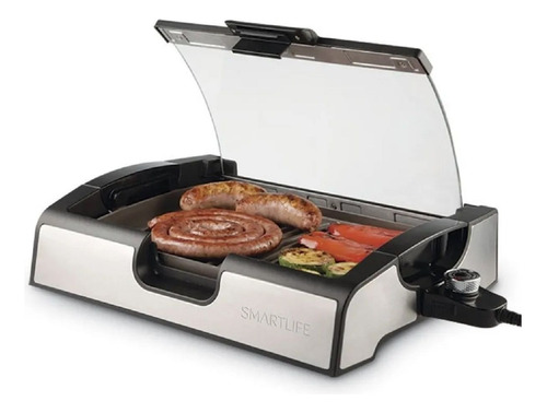 Parrilla Electrica Smartlife Con Tapa Grill Plancha Cocina