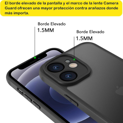 .funda For iPhone 12 Mini Case Matte Uso Rudo Carcasa
