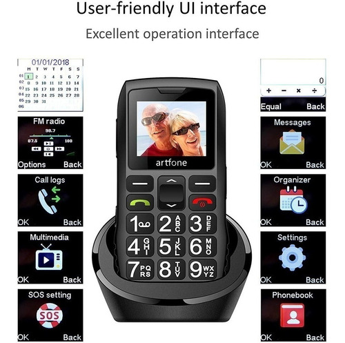Teléfono Portátil Para Personas Mayores Desbloqueado Artfone