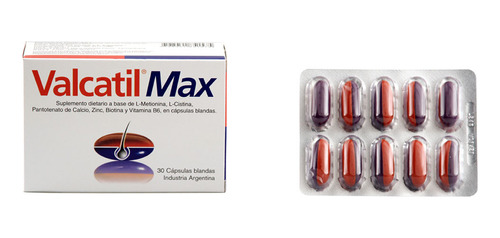 Suplemento Valcatil Max Anticaida Cabello Aminoacidos X30 