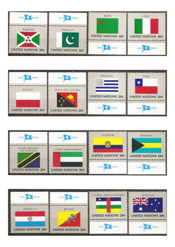Naciones Unidas Catálogo Marca ++u$50 Of! Banderas Yv 416/31
