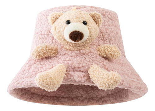 Gorro De Lana Para Mujer, Oso De Peluche 3d, Suave,