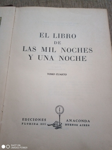 El Libro De Las Mil Noches Y Una Noche - T. 4- Trad. Mardrus (Usado)