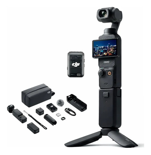 Câmera Dji Osmo Pocket 3 Creator Combo Dji209 4k preto