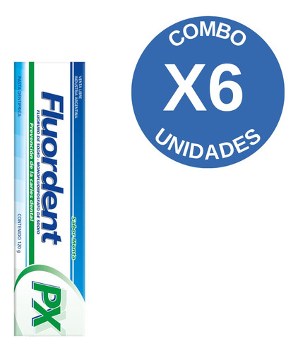 Combo X6 Fluordent Px Pasta Dental 120 Gr