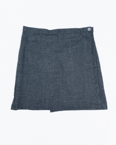 Pollera Pantalón Gris Con Bolsillos