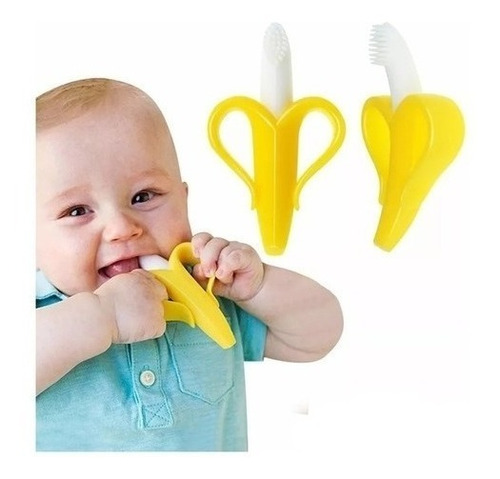 Mordedor Banana Para Bebe Y Cepillo De Diente Y Encías