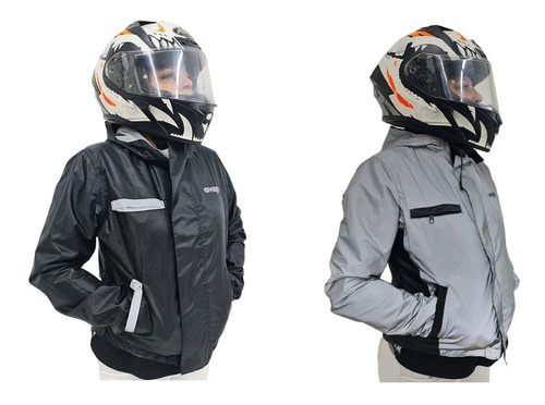 Chaqueta Impermeable Doble Faz Motociclista Original Dama