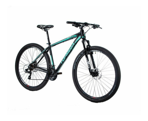 Mountain bike TopMega MTB Sunshine R29 L 21v frenos de disco mecánico cambios Shimano Tourney TZ31 y Shimano Tourney color celeste