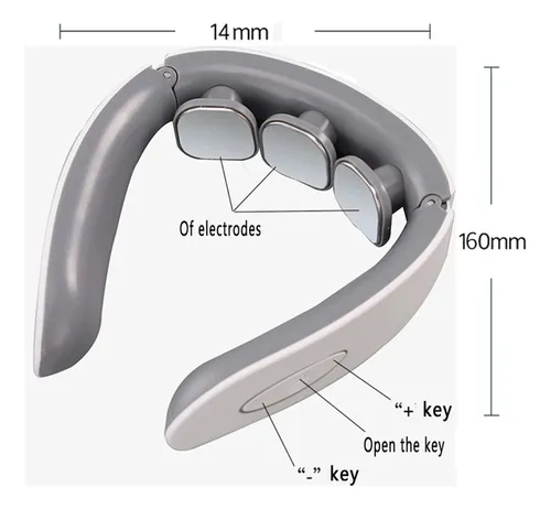 Masajeador De Cuello Eléctrico Cervical Electromagnético Blanco