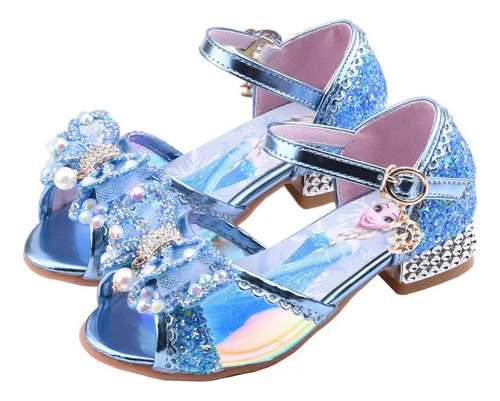 Zapatos De Tacón Alto Frozen Summer Princess Elsa Para Niños