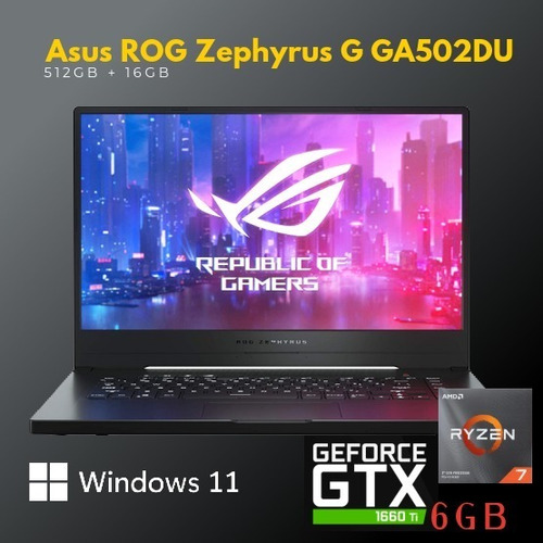 Asus Rog Zephyrus G Ga502du Fhdryzen7 Nvidia Gtx 1660 Ti Max