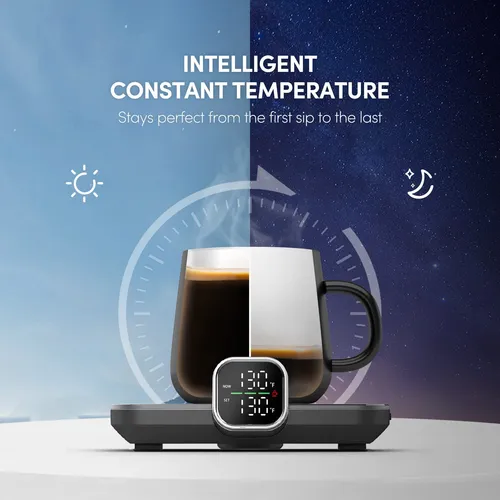 Calentador De Tazas Ikago Gris - Control De Temperatura 1°c