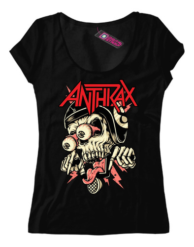 Remera Mujer Anthrax Mu 28 Dtg Premium