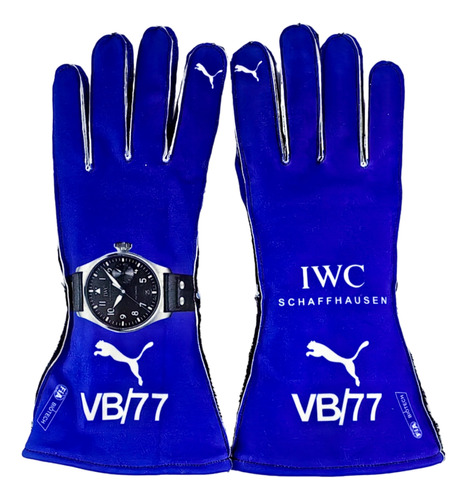 Guante De Carreras Modelo Formula 1 Valteri Bottas 2020 Azul