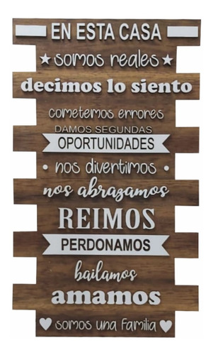 Cuadro Frases Entrada Hogar Decoración Frases