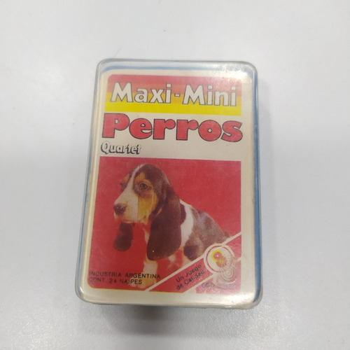 Antiguos Naipes Maxi Mini Quartet Perros Estuche Original