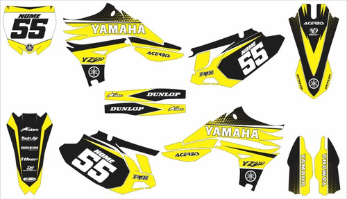 Adesivo Moto Cross Trilha Yamaha Yz 450f 2010 A 2013 Lm282