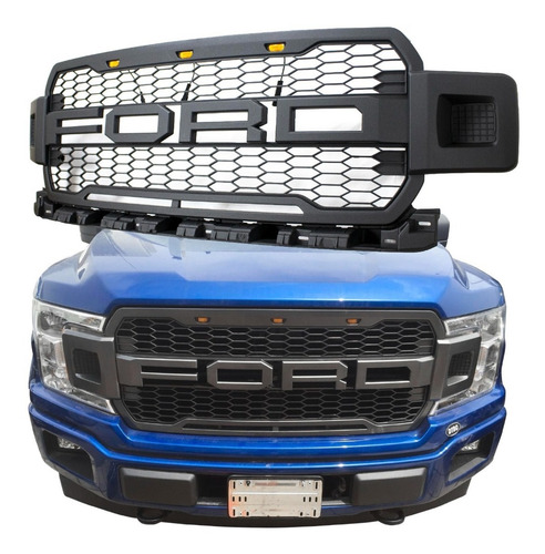 Imagen 1 de 9 de Parrilla Ford F150 2018 2019 Con Luz Led Ambar Tipo Raptor