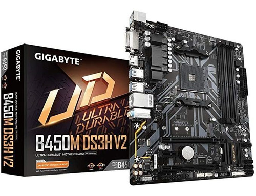 Gigabyte B450m Ds3h V2 (amd Ryzen Am4 / Micro Atx / M.2 / Hm