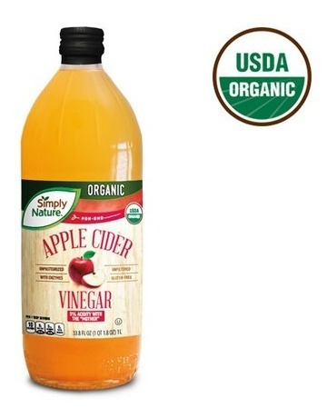 Vinagre De Manzana Simply Natural Organico Madre 5 % Acidez