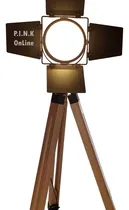 Comprar Lampara De Pie Estudio Cine Reflector Moderna Altura 1.60 Pantalla Negro - Pie Natural