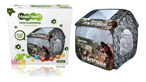 Carpa De Juego Ejército Para Niños 50 Pelotas Casita Juego