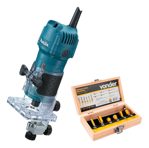 Tupia Manual 6mm 3709 Makita 530w + Acessórios 110v