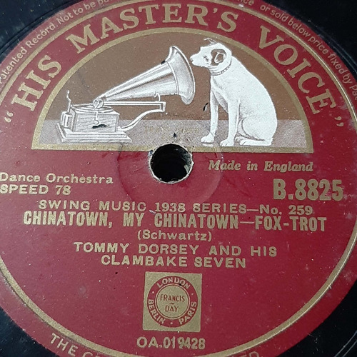 Pasta Tommy Dorsey Clambake Seven Masters Voice C233