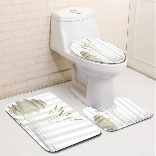 Cortina De Ducha De Poliéster 1/3 Piezas Color Bathroom Set