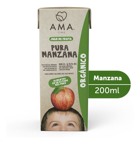 Ama Jugo Manzana Organico 200cc