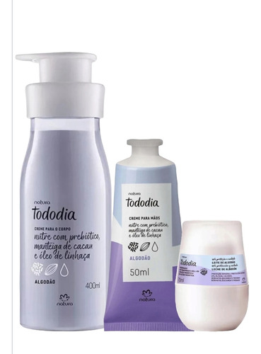 Kit Natura Tododia Algodón. Cuerpo, Manos Y Desodorante.