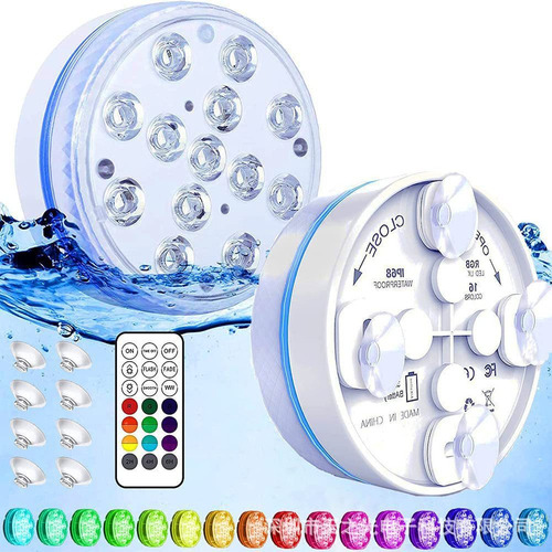 J 4pcs Luz De Piscina Recargable Por Usb, Lámpara Decorativa